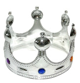 Корона пластик Король серебро большая