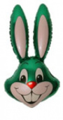 Шар фольга фигура голова Кролик зеленый 35" 90смх23" 58см Fm