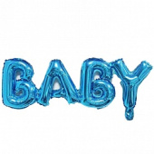 Шар фольга Буквы надпись Baby Синий 32'' 81см FL