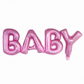 Шар фольга Буквы 32''-81см/FL Надпись Baby розовый ДБ 17379 Шар фольга Буквы 32''-81см/FL Надпись Baby розовый ДБ 17379