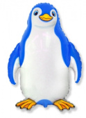 Шар фольга фигура Пингвин синий 74х79см 88л 32" Fm