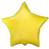 Шар фольга без рисунка 18'' звезда Желтая пастель Fm
