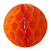 Украшение декор бумага Шар соты 30см Оранжевый