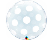 Шар фольга с рисунком Сфера 3D Bubble Бабблс 20" Горошек крупный QL