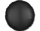 Шар фольга без рисунка 18'' круг Черный Onyx сатин An