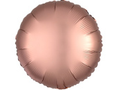 Шар фольга без рисунка 18'' круг Медно-розовый Rose Copper сатин An