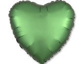 Шар фольга без рисунка 18'' сердце Зеленое Emerald сатин An