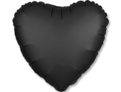 Шар фольга без рисунка 18'' сердце Оникс Onyx сатин An
