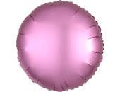 Шар фольга без рисунка 18'' круг Розово-коралловый FLamingo сатин An