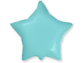 Шар фольга без рисунка 32" звезда Голубая Blue пастель Fm