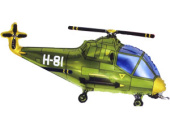 Шар фольга мини Вертолет зеленый Fm