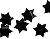 Конфетти фольга Звезды черные 3см 30г