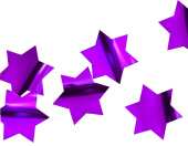 Конфетти фольга Звезды лиловые 3см 30г