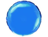 Шар фольга без рисунка 18'' круг металлик Голубая Blue An
