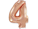 Шар фольга Цифра 40"/Fm Розовое Золото Rose Gold "4" (127л) /новинка Шар фольга Цифра 40"/Fm Розовое Золото Rose Gold "4" (127л) /новинка