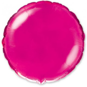Шар фольга без рисунка 32" круг металлик Фиолетовый Purple Fm