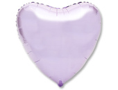 Шар фольга без рисунка 18'' сердце Сиреневое Lilac металлик AG