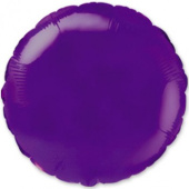 Шар фольга без рисунка 32" круг металлик Фиолетовый Violet Fm