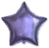 Шар фольга без рисунка 18'' звезда Сиреневая Lilac металлик Fm