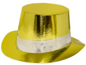 Шляпа фольга Цилиндр Золотая