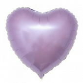 Шар фольга без рисунка 18'' сердце Сиреневое Lilac металлик Fm