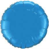 Шар фольга без рисунка 18'' круг Синий металлик Fm