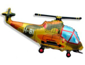 Шар фольга фигура Вертолет военный 56х96см 81л 22"х38" Fm