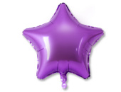 Шар фольга без рисунка 18'' звезда Фиолетовая Purple сатин AG