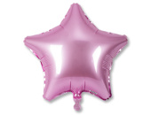 Шар фольга без рисунка 18'' звезда Розовая коралловая сатин AG