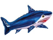 Шар фольга мини Акула синяя Fm