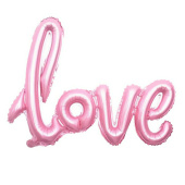 Шар фольга Буквы надпись LOVE Розовый 41'' 104см FL