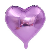 Шар фольга без рисунка 18'' сердце Сиреневое Lilac металлик КА