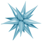 Шар фольга без рисунка фигура звезда составная 20" Светло- Голубой упаковке (воздух) BR