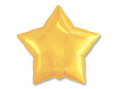 Шар фольга без рисунка 18'' звезда Золото голубое пастель AG