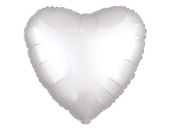 Шар фольга без рисунка 18'' сердце Белое White сатин AG