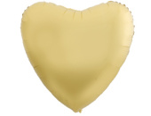 Шар фольга без рисунка 18'' сердце Золото голубое Light Gold пастель AG
