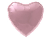 Шар фольга без рисунка 18'' сердце Розовое Pink металлик AG