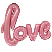 Шар фольга Буквы надпись LOVE Розовая Pink 39" BR (уп4)