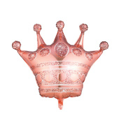 Шар фольга фигура Корона розовая