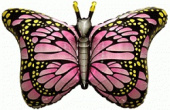 Шар фольга фигура Бабочка монарх Фуше 38'' 97см FL