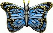 Шар фольга фигура Бабочка монарх Синий 38'' 97см FL