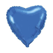 Шар фольга без рисунка 18'' сердце Синее пастель