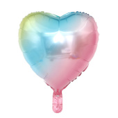 Шар фольга без рисунка 18'' сердце градиент Радужный металлик