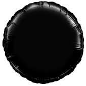Шар фольга без рисунка 18'' круг Черный Black пастель Fm