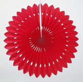 Украшение декор бумага Фант-диск 36см красный