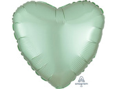 Шар фольга без рисунка 18'' сердце Зеленое Green сатин An