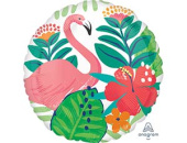 Шар фольга с рисунком 18''/An круг ALOHA Фламинго