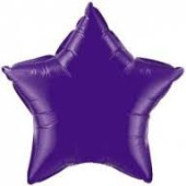Шар фольга без рисунка 9" звезда Фиолетовая металлик Fm