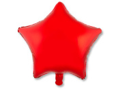 Шар фольга без рисунка 18'' звезда Красная Red металлик ВЗ
