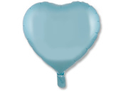 Шар фольга без рисунка 18'' сердце Голубое Blue пастель ВЗ